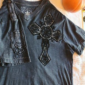 Black Affliction V-neck